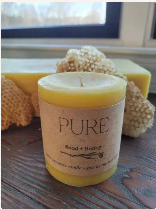 Pure Beeswax Pillar Candle