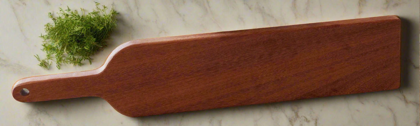 Bread cutting board with rich beeswax finish