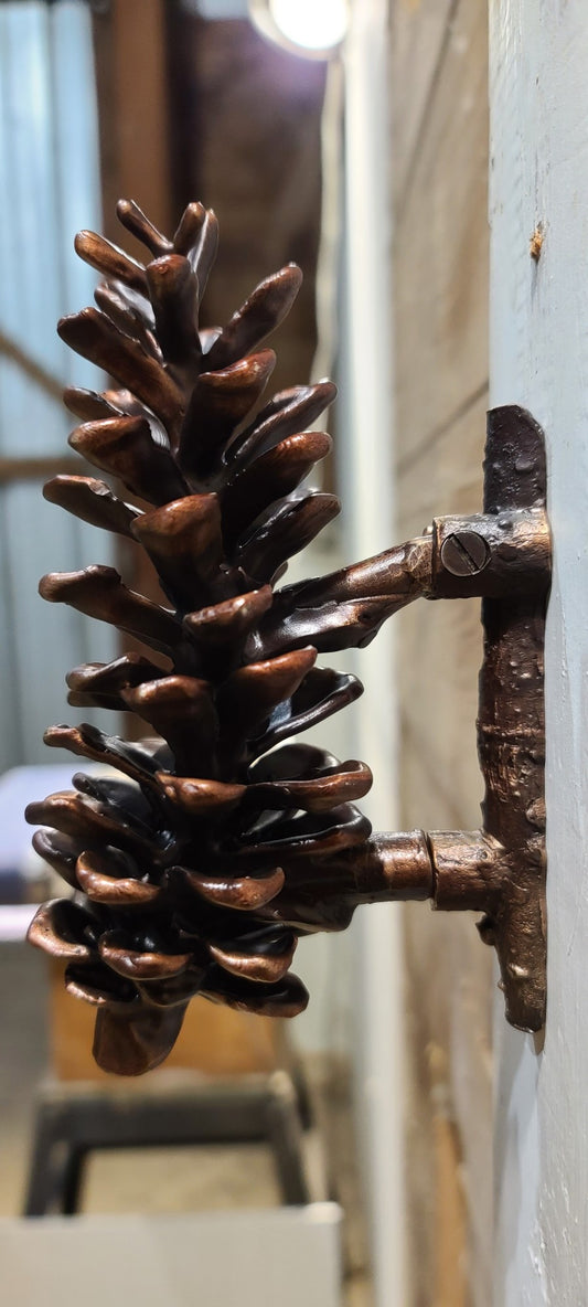 White Pine Cone Door Knocker