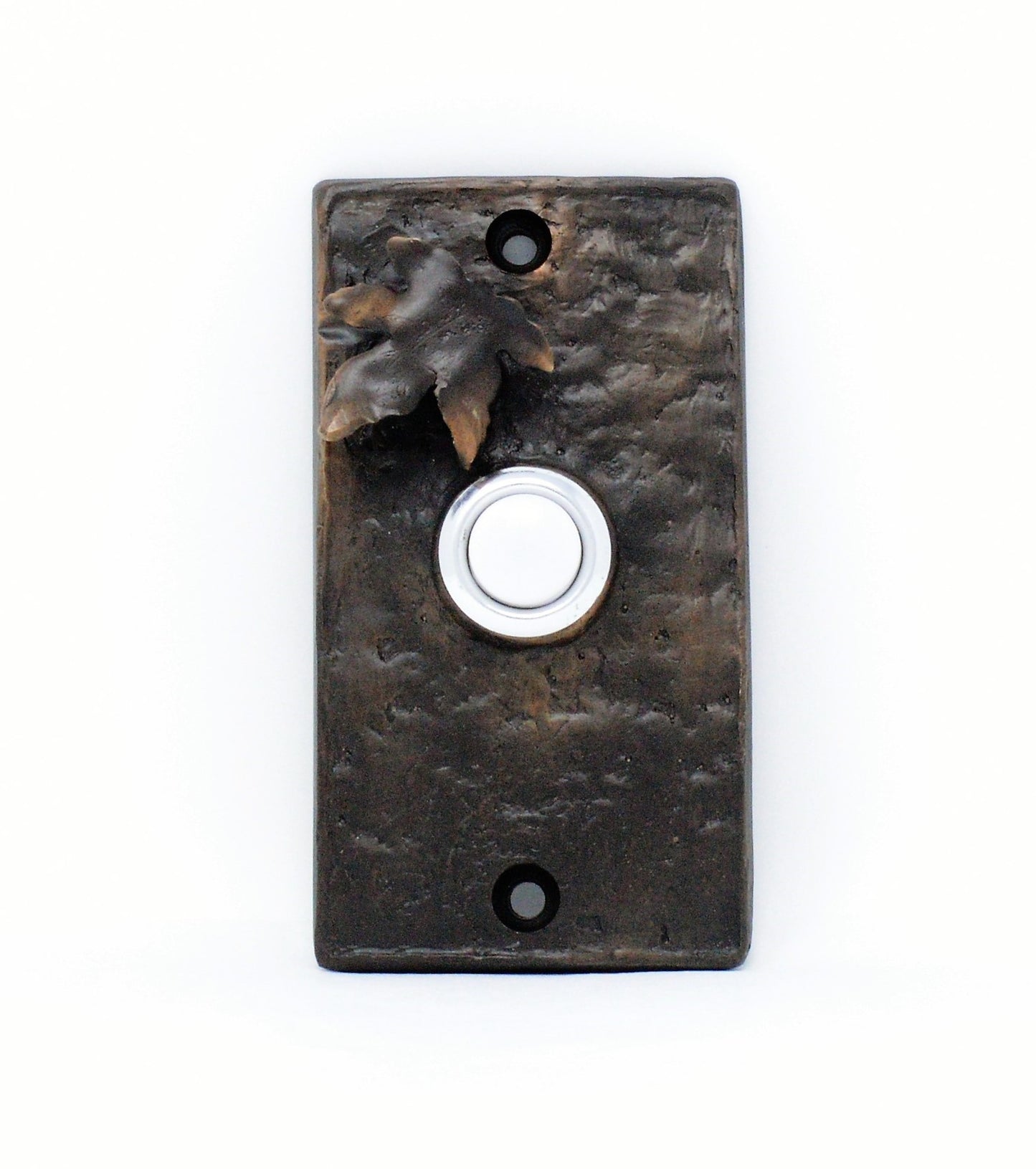 Rectangular Maple Leaf Doorbell | Timber Bronze | Oregon