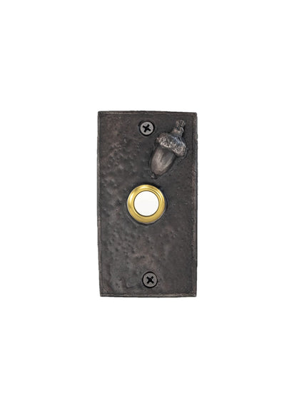 Rustic Bronze Acorn rectangular Doorbell