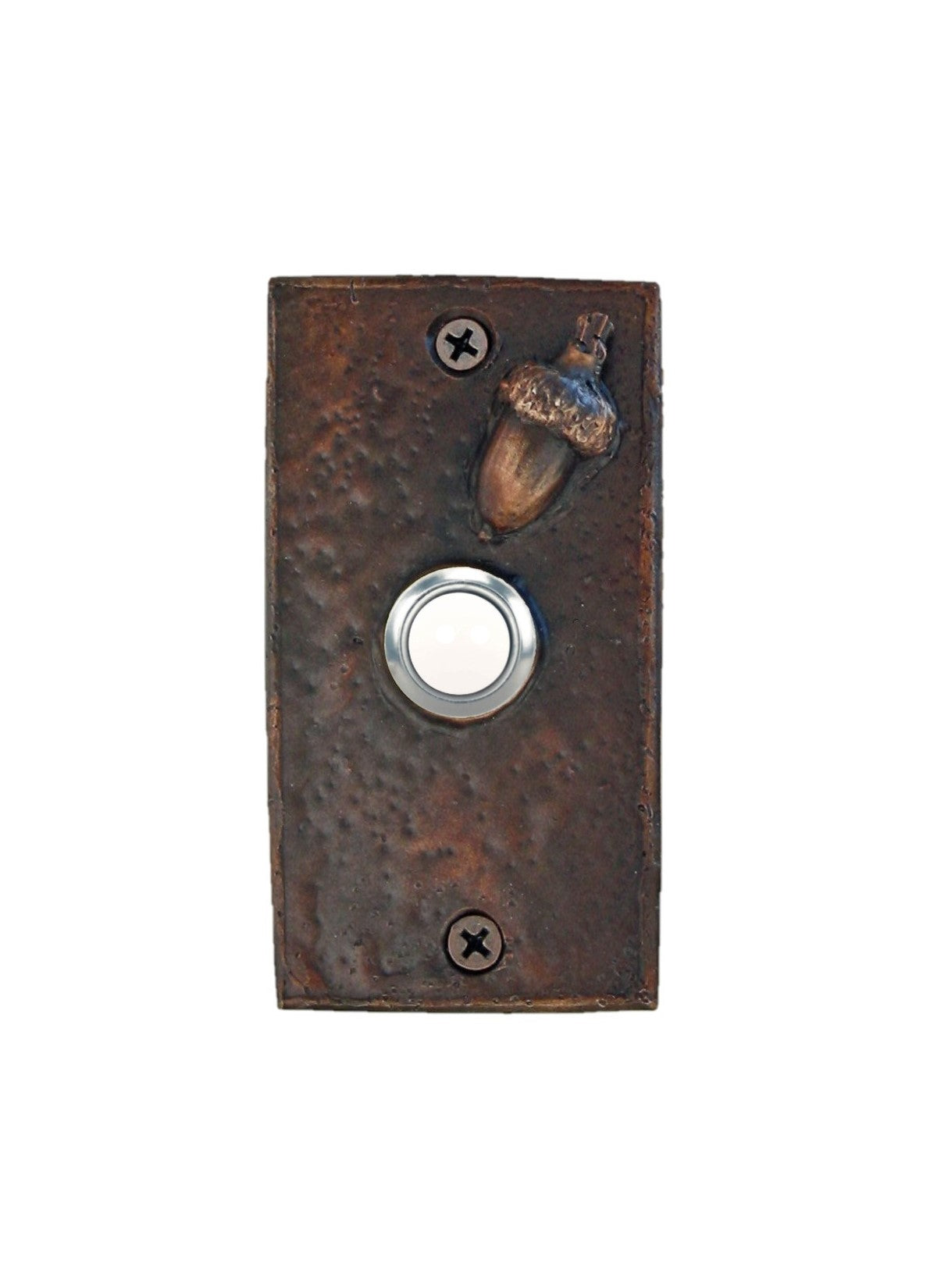 Rustic Bronze Acorn rectangular Doorbell