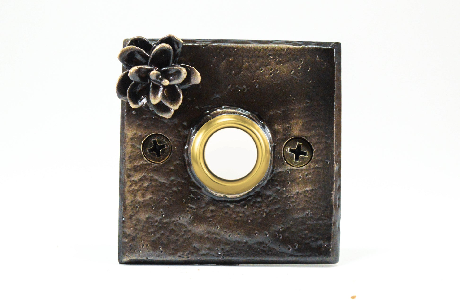 Square Hemlock Cone Doorbell | Timber Bronze | Oregon