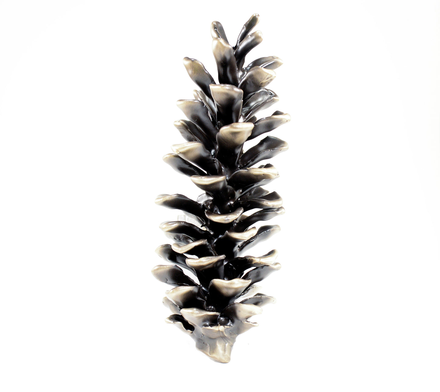 White pine cone door knocker made of bronze