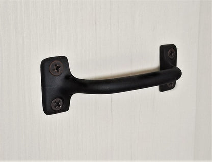 Black rustic cabinet pull in farm house style