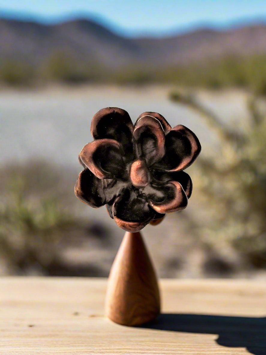 Rustic bronze Pinyon pine cone cabinet knob, small