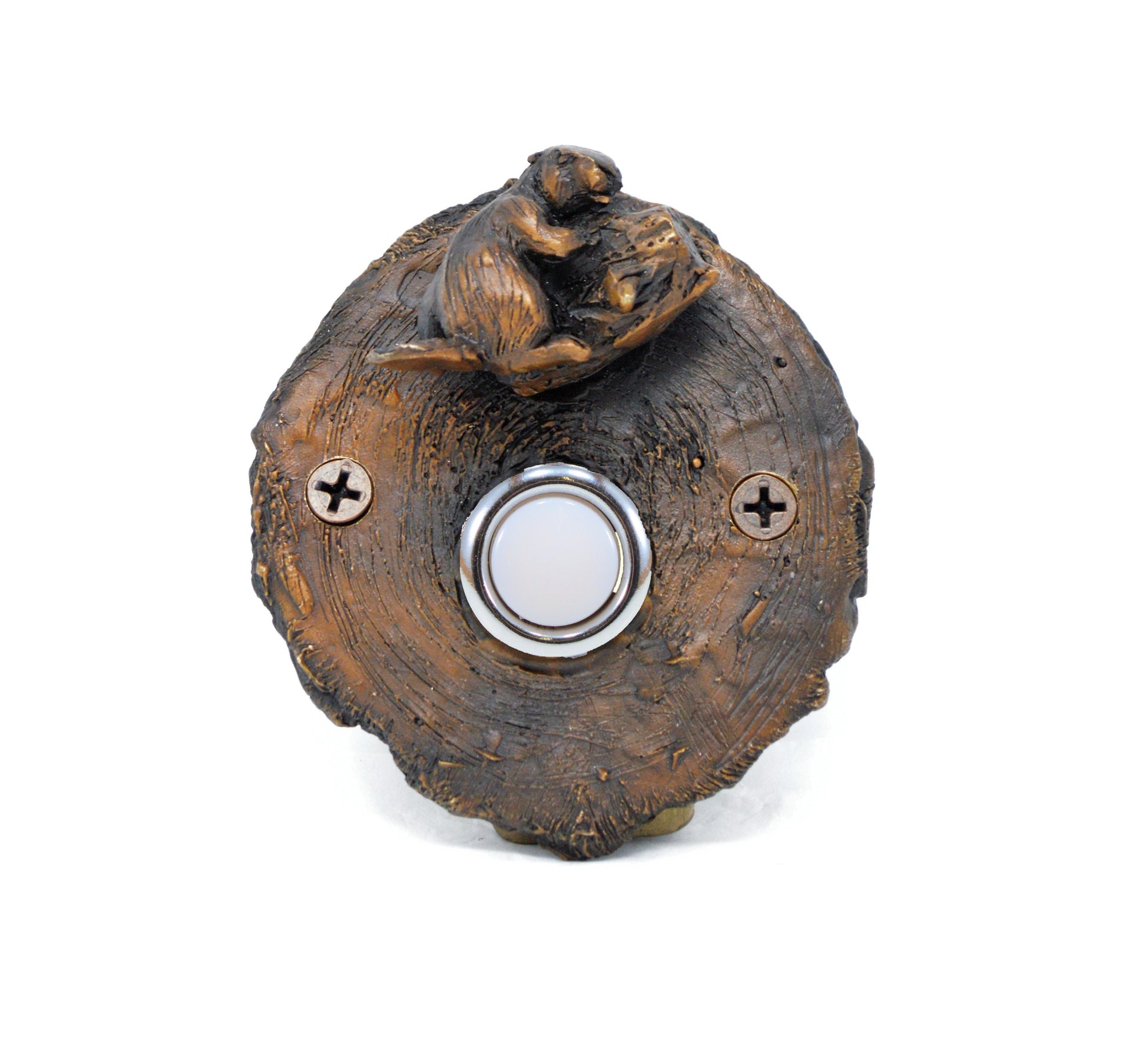 Beaver Log End Doorbell | Timber Bronze | Oregon