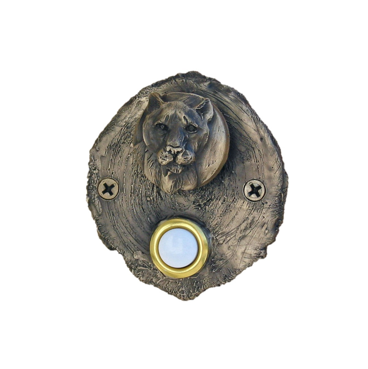 Cougar Log End Doorbell | Timber Bronze | Oregon