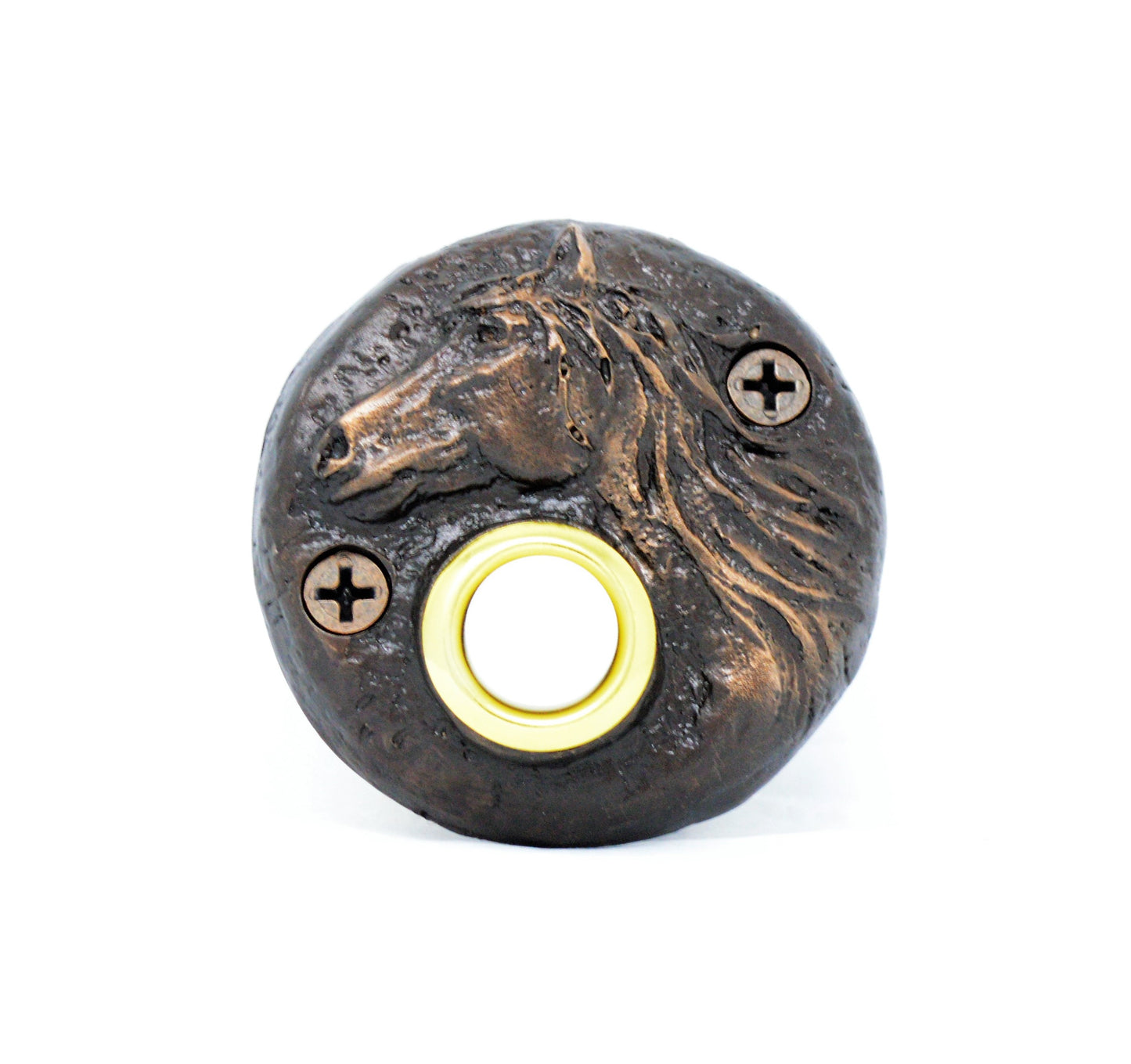 Round Horse Doorbell | Timber Bronze | Oregon